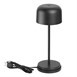 Lampe de table avec abat-jour rond Olympia Lucca noire 200mm