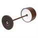 Lampe de table avec abat-jour rond Olympia Lucca marron 200mm