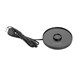Lampe de table avec abat-jour rond Olympia Lucca marron 200mm