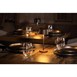 Lampe de table avec abat-jour rond Olympia Lucca marron 200mm