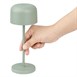 Lampe de table avec abat-jour rond Olympia Lucca verte 200mm