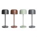 Lampe de table avec abat-jour rond Olympia Lucca verte 200mm