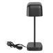 Lampe de table avec abat-jour carré Olympia Lucca noire 200mm