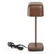 Lampe de table avec abat-jour carré Olympia Lucca marron 200mm