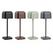 Lampe de table avec abat-jour carré Olympia Lucca verte 200mm