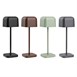 Lampe de table avec abat-jour carré Olympia Lucca grise 200mm