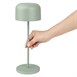Lampe de table avec abat-jour rond Olympia Lucca verte 300mm
