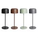Lampe de table avec abat-jour rond Olympia Lucca verte 300mm