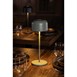 Lampe de table avec abat-jour rond Olympia Lucca verte 300mm
