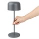 Lampe de table avec abat-jour rond Olympia Lucca grise 300mm