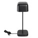 Lampe de table avec abat-jour carré Olympia Lucca noire 300mm