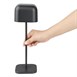 Lampe de table avec abat-jour carré Olympia Lucca noire 300mm