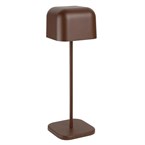 Lampe de table avec abat-jour carré Olympia Lucca marron 300mm