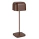 Lampe de table avec abat-jour carré Olympia Lucca marron 300mm