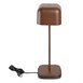 Lampe de table avec abat-jour carré Olympia Lucca marron 300mm