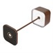 Lampe de table avec abat-jour carré Olympia Lucca marron 300mm