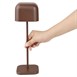 Lampe de table avec abat-jour carré Olympia Lucca marron 300mm