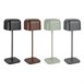 Lampe de table avec abat-jour carré Olympia Lucca marron 300mm
