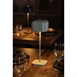 Lampe de table avec abat-jour carré Olympia Lucca verte 300mm