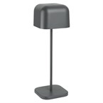 Lampe de table avec abat-jour carré Olympia Lucca grise 300mm