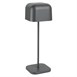 Lampe de table avec abat-jour carré Olympia Lucca grise 300mm