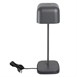 Lampe de table avec abat-jour carré Olympia Lucca grise 300mm