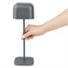 Lampe de table avec abat-jour carré Olympia Lucca grise 300mm