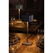 Lampe de table avec abat-jour carré Olympia Lucca grise 300mm