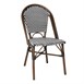 Chaises bistrot parisien en rotin PE Bolero motif noir (Lot de 2)