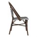 Chaises bistrot parisien en rotin PE Bolero motif noir (Lot de 2)