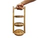 Support 3 niveaux en bois de manguier Olympia pour assiettes de 150mm