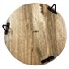 Support de présentation rond en bois de manguier avec pieds en métal Olympia 250x80mm