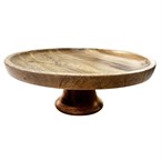 Présentoir à gâteau tournant en bois de manguier Olympia 330x120mm