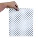 Papier d'emballage burger Fiesta Compostable points bleus 250x300 (lot de 200)