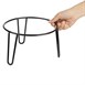 Rehausseur rond en métal antidérapant Olympia noir 210x125mm