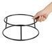 Rehausseur rond en métal antidérapant Olympia noir 230x260x100mm