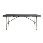 Table pliante rectangulaire Bolero noire 1,8 m 
