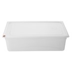 Bacs PP Hygiplas Click GN 1/1 avec couvercles et 7 clips de couleur 150mm 19,5L (lot de 2)