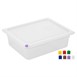 Bacs PP Hygiplas Click GN 1/2 avec couvercles et 7 clips de couleur 100mm 5,9L (lot de 4)