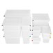 Bacs PP Hygiplas Click GN 1/2 avec couvercles et 7 clips de couleur 150mm 8,9L (lot de 4)