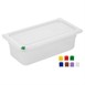 Bacs PP Hygiplas Click GN 1/3 avec couvercles et 7 clips de couleur 100mm 3,6L (lot de 4)