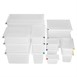 Bacs PP Hygiplas Click GN 1/3 avec couvercles et 7 clips de couleur 100mm 3,6L (lot de 4)