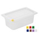 Bacs PP Hygiplas Click GN 1/4 avec couvercles et 7 clips de couleur 100mm 2,5L (lot de 4)