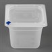 Bacs PP Hygiplas Click GN 1/6 avec couvercles et 7 clips de couleur 150mm 2,2L (lot de 4)