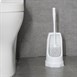 Brosse ronde et support WC Jantex blanc