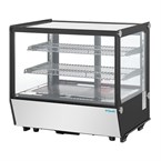 Vitrine de comptoir positive Polar Série G carrée noire 120L