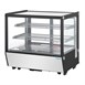 Vitrine de comptoir positive Polar Série G carrée noire 120L