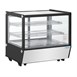 Vitrine de comptoir positive Polar Série G carrée noire 120L