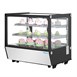 Vitrine de comptoir positive Polar Série G carrée noire 120L