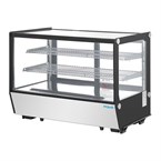 Vitrine de comptoir positive Polar Série G carrée noire 160L